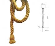 Hängeleuchte Seil maritim Design 150 cm mit E27 Fassung 